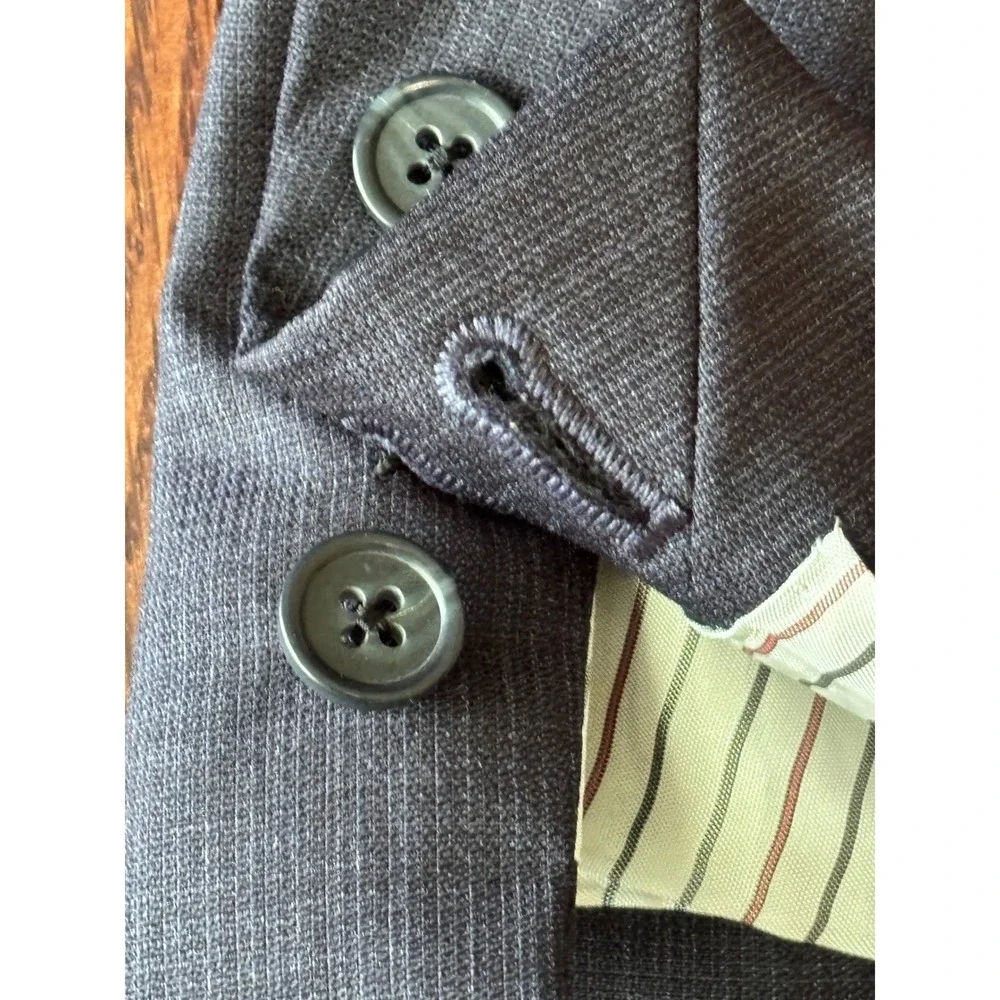 Samuelsohn Mens 48R Sport Coat Gray Super 110s Wool Blazer Made in Canada Garner